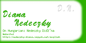 diana nedeczky business card